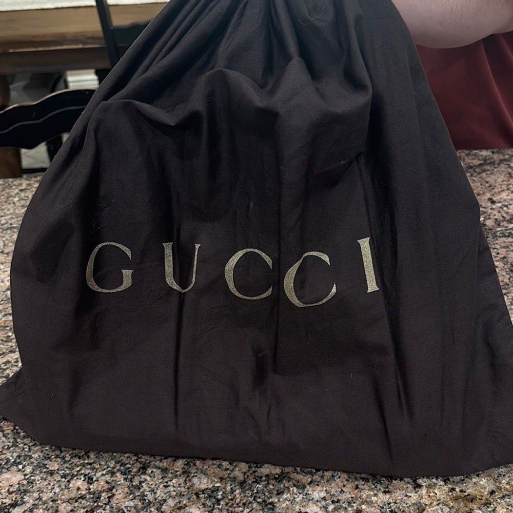 Gucci Monogram Beige and Brown Shoulder Bag - Picture 9 of 13